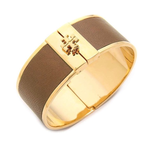 Tory Burch Jewelry - Tory Burch skinny leather inlay cuff bracelet